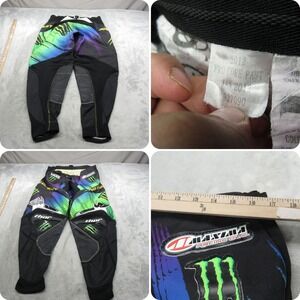 Thor Pro Core Pants Mens 34x30 Black Adjustable Waist Motorcycle Racing‎ Leather